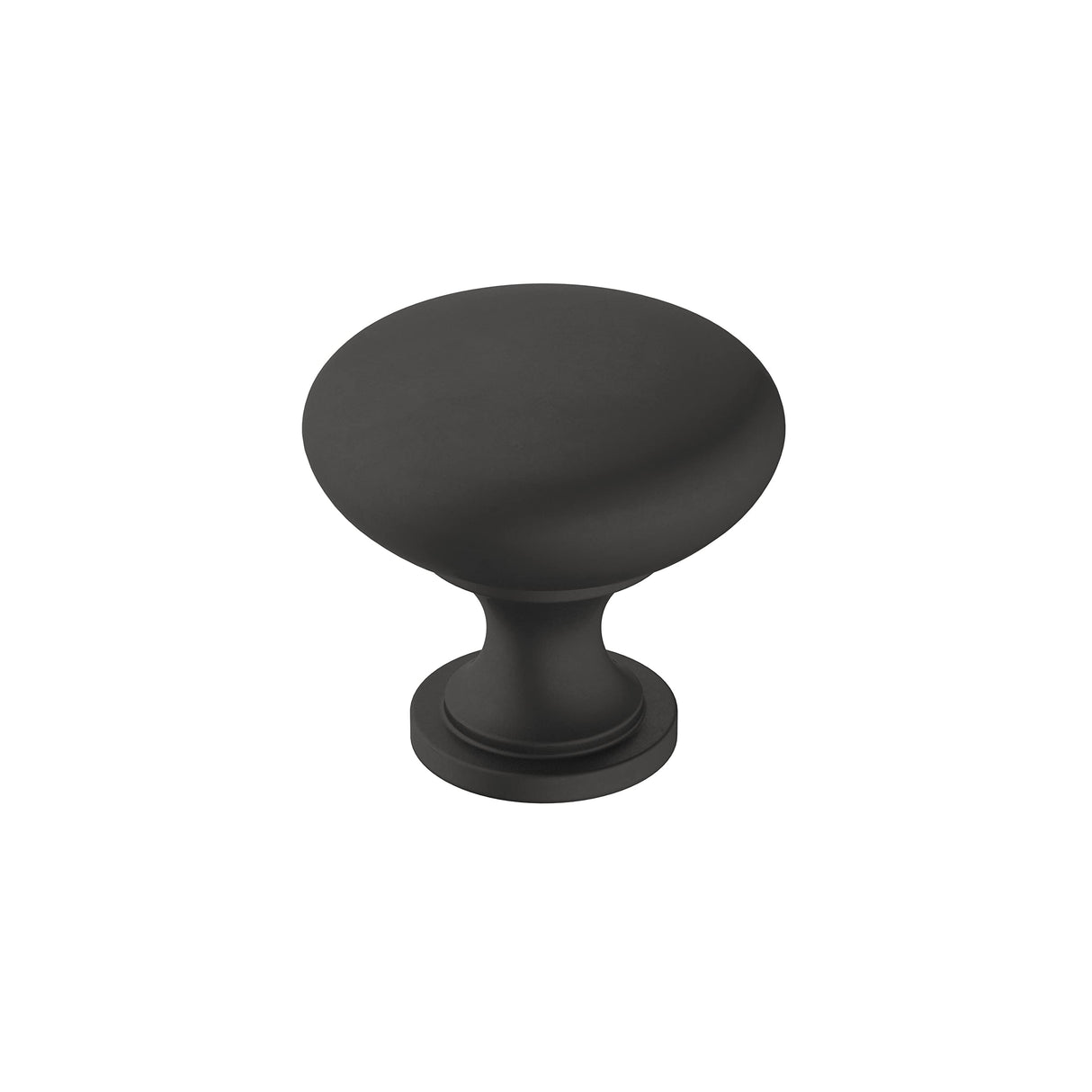 Amerock Cabinet Knob Matte Black 1-1/4 inch (32 mm) Diameter Era 1 Pack Drawer Knob Cabinet Hardware