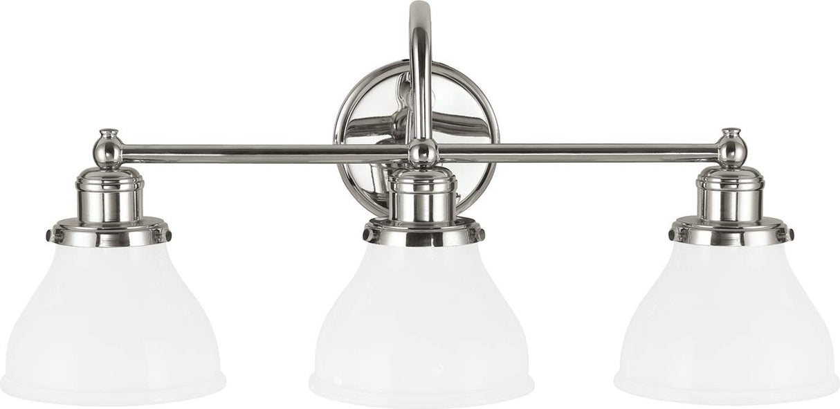 Capital Lighting 8303PN-128 Baxter 3 Light Vanity Polished Nickel