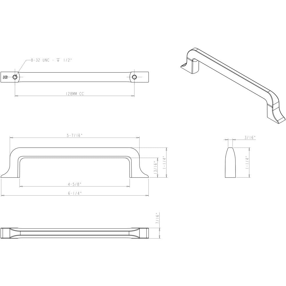 Jeffrey Alexander 839-128SBZ 128 mm Center-to-Center Satin Bronze Callie Cabinet Pull