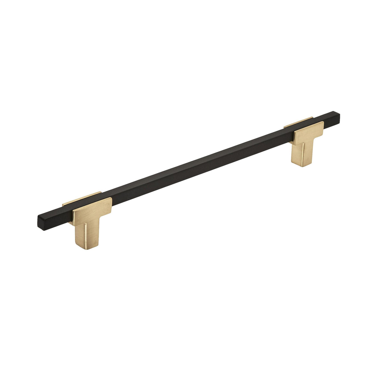 Amerock Cabinet Pull Brushed Gold/Matte Black 7-9/16 inch (192 mm) Center to Center Urbanite 1 Pack Drawer Pull Drawer Handle Cabinet Hardware