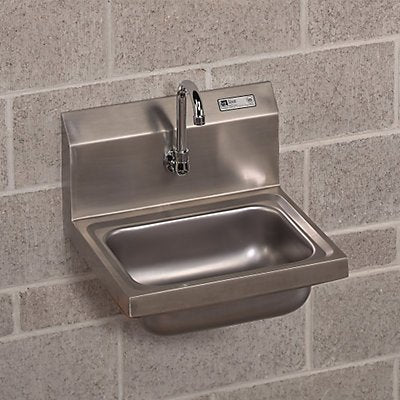 John Boos PBHS-W-1410-EE Wall-Mount Sink - 17X15x12-3/4" With Automatic Faucet