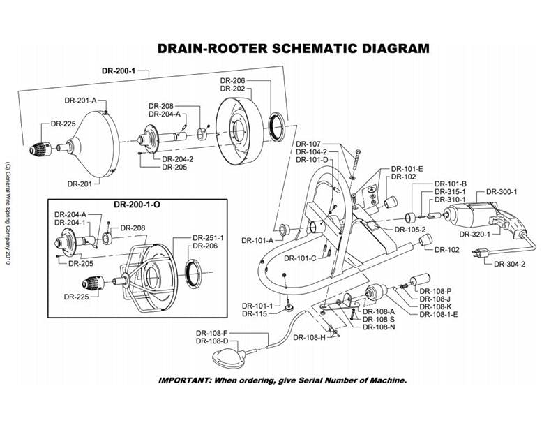 General Wire DR-100-1 Frame Complete for Skil Motor #6355-GWS