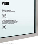VIGO 34" W x 74" H Zenith Frameless Fixed Rectangle Shower Screen with Clear Tempered Glass, Door Handle and Stainless Steel Hardware in Stainless Steel-VG6075STCL3474