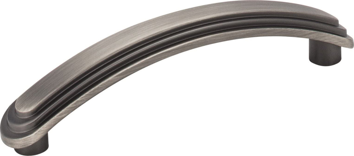 Elements 331-96BNBDL 96 mm Center-to-Center Brushed Pewter Arched Calloway Cabinet Pull