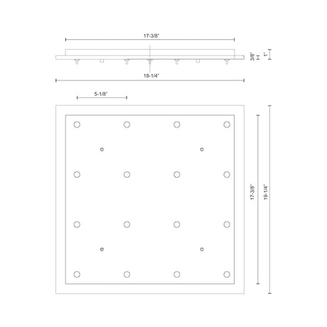 Kuzco CNP16AC-WH 16 Head Canopy SSL/SVT Wire WH-CHROME