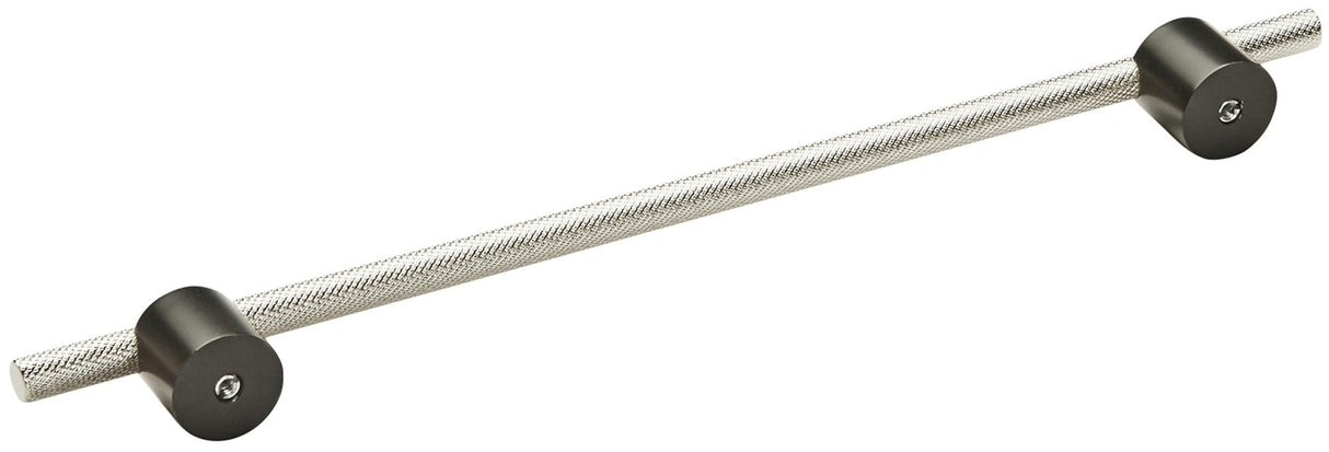 Amerock Cabinet Pull Matte Black/Silver Champagne 10-1/16 inch (256 mm) Center to Center Transcendent 1 Pack Drawer Pull Drawer Handle Cabinet Hardware
