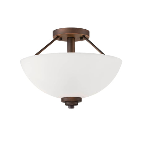 Millennium Lighting 3152-SN Durham 2 Light Semi-Flush Ceiling Fixture