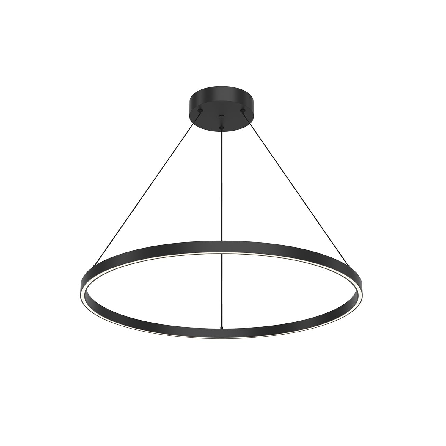 Kuzco PD87732-BK Cerchio 32" Pendant BK Aluminum Extrusion Up Down Duo Canopy 930 TRIAC 120 78W