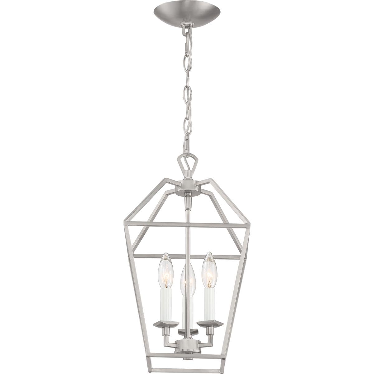 Quoizel AVY5203BN Aviary Pendant Ceiling Lighting, 3-Light, 180 Watts, Brushed Nickel (17"H x 10"W)