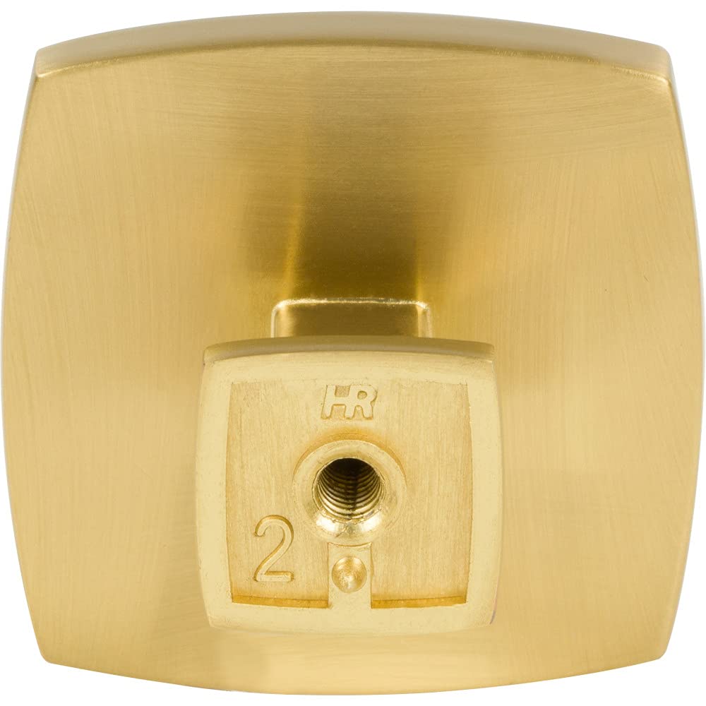 Jeffrey Alexander 141L-BG 1-3/4" Overall Length Brushed Gold Square Renzo Cabinet Knob