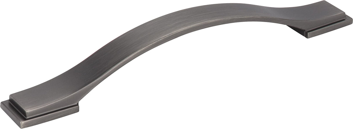 Jeffrey Alexander 80152-160BNBDL 160 mm Center-to-Center Brushed Pewter Strap Mirada Cabinet Pull
