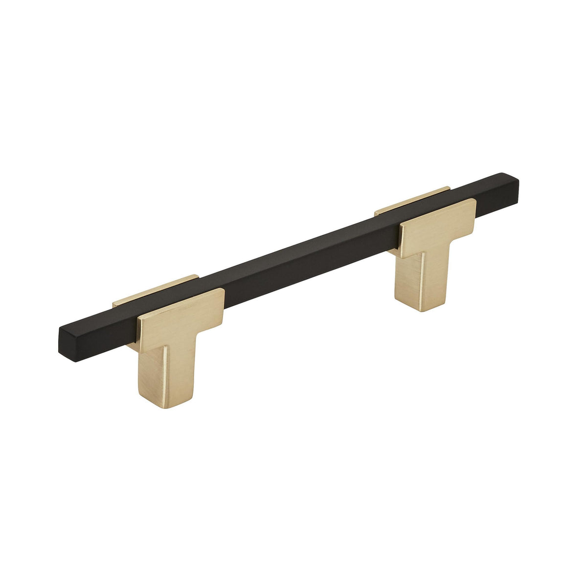 Amerock Cabinet Pull Brushed Gold/Matte Black 3-3/4 inch (96 mm) Center to Center Urbanite 1 Pack Drawer Pull Drawer Handle Cabinet Hardware