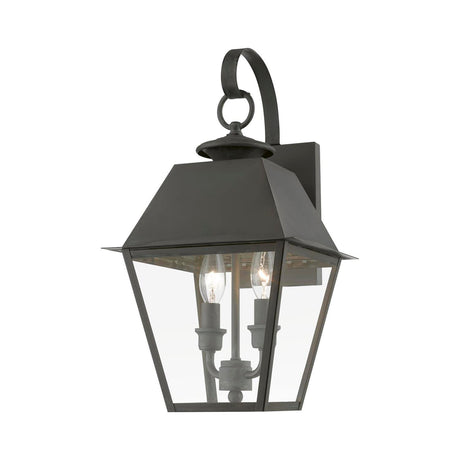 Livex Lighting 27215-61 Wentworth 2 Light 17 inch Charcoal Outdoor Wall Lantern, Medium