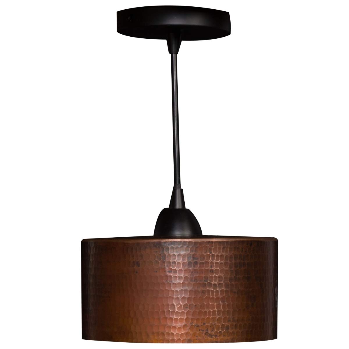 Premier Copper Products Hand Hammered Copper 8" Round Cylinder Pendant Light