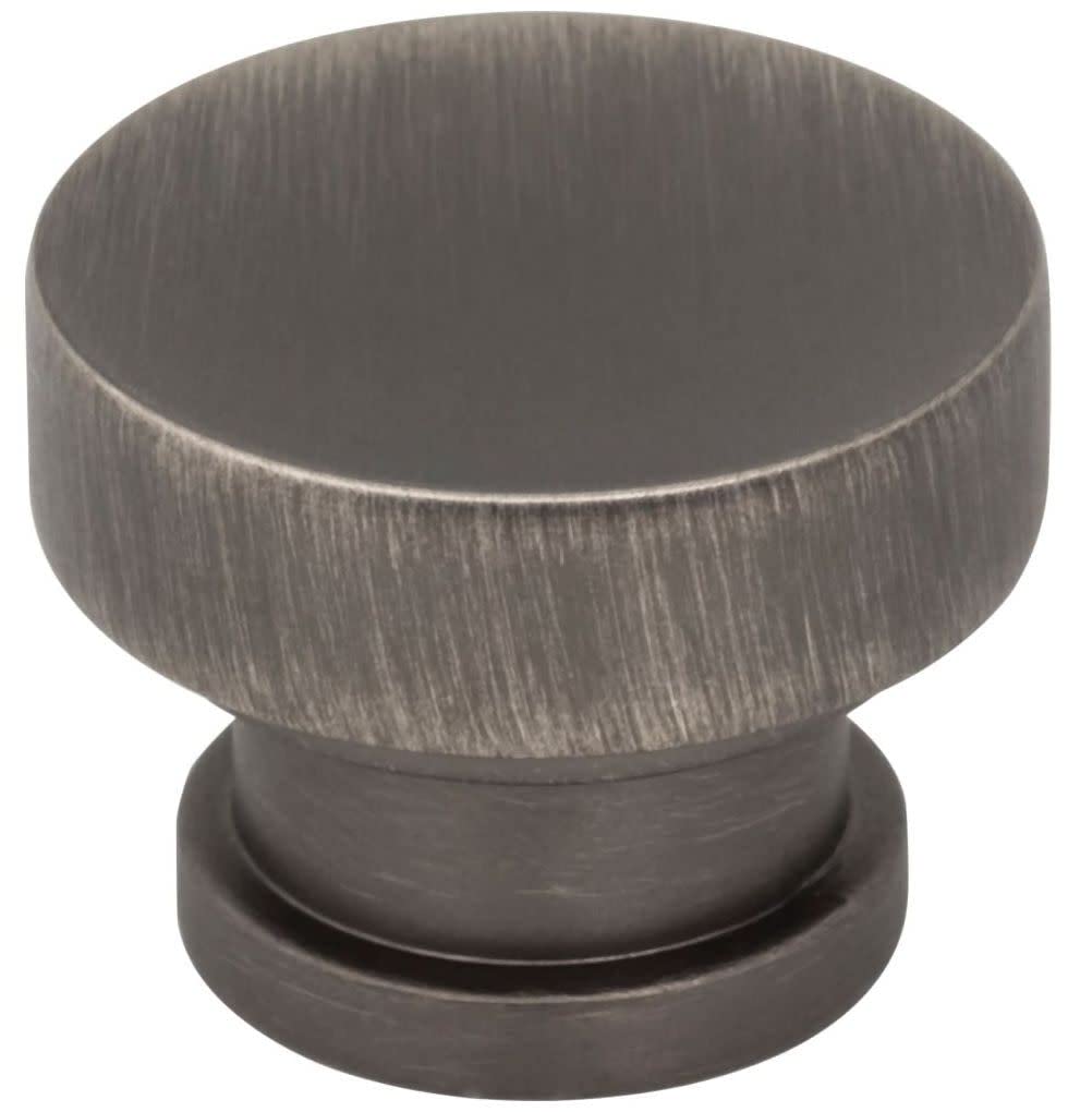 Jeffrey Alexander 484BNBDL 1-1/4" Diameter Brushed Pewter Elara Cabinet Knob