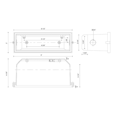Kuzco ER9410-CBOX CONCRETE BOX FOR ER9410-BK/GY