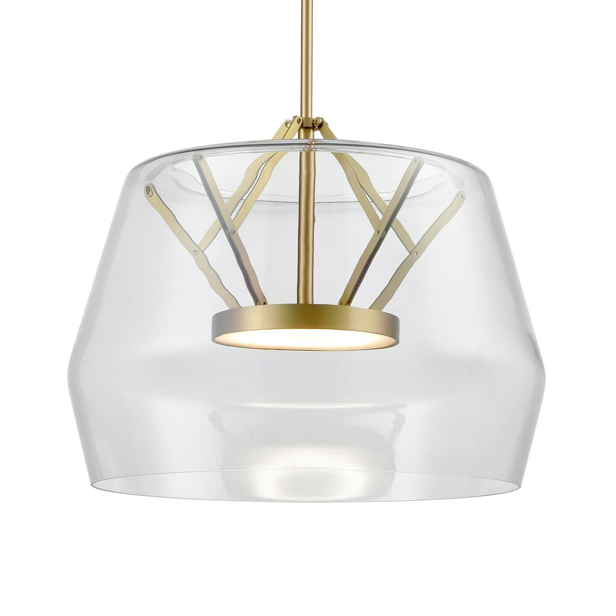 Kuzco PD61418-CL/BG DECO 18" PD Clear/Brushed Gold 120V ELV LED 3000K 90CRI 32W