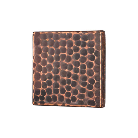 Premier Copper Products T3DBH 3-Inch x 3-Inch Hammered Copper Tile