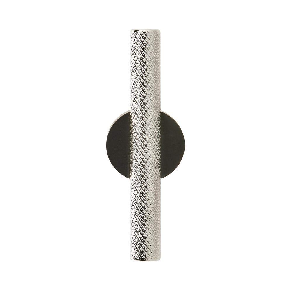 Amerock Cabinet Pull Matte Black/Polished Nickel 5/8 inch (16 mm) Center to Center Transcendent 1 Pack Drawer Pull Drawer Handle Cabinet Hardware