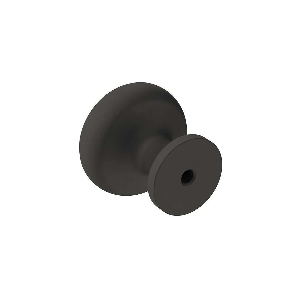 Amerock Cabinet Knob Matte Black 1-1/8 inch (29 mm) Diameter Ville 1 Pack Drawer Knob Cabinet Hardware