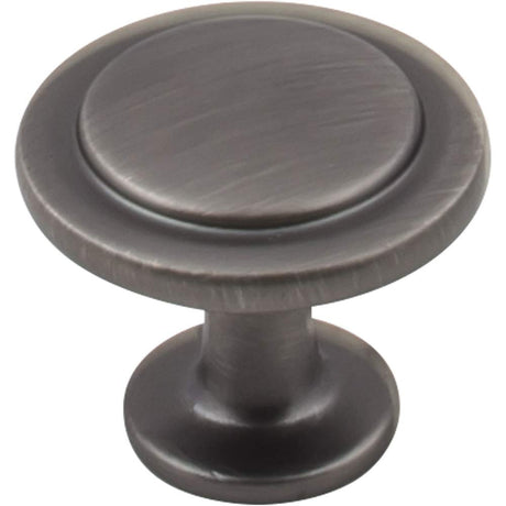 Elements 3960-BNBDL 1-1/4" Diameter Brushed Pewter Round Button Gatsby Cabinet Knob