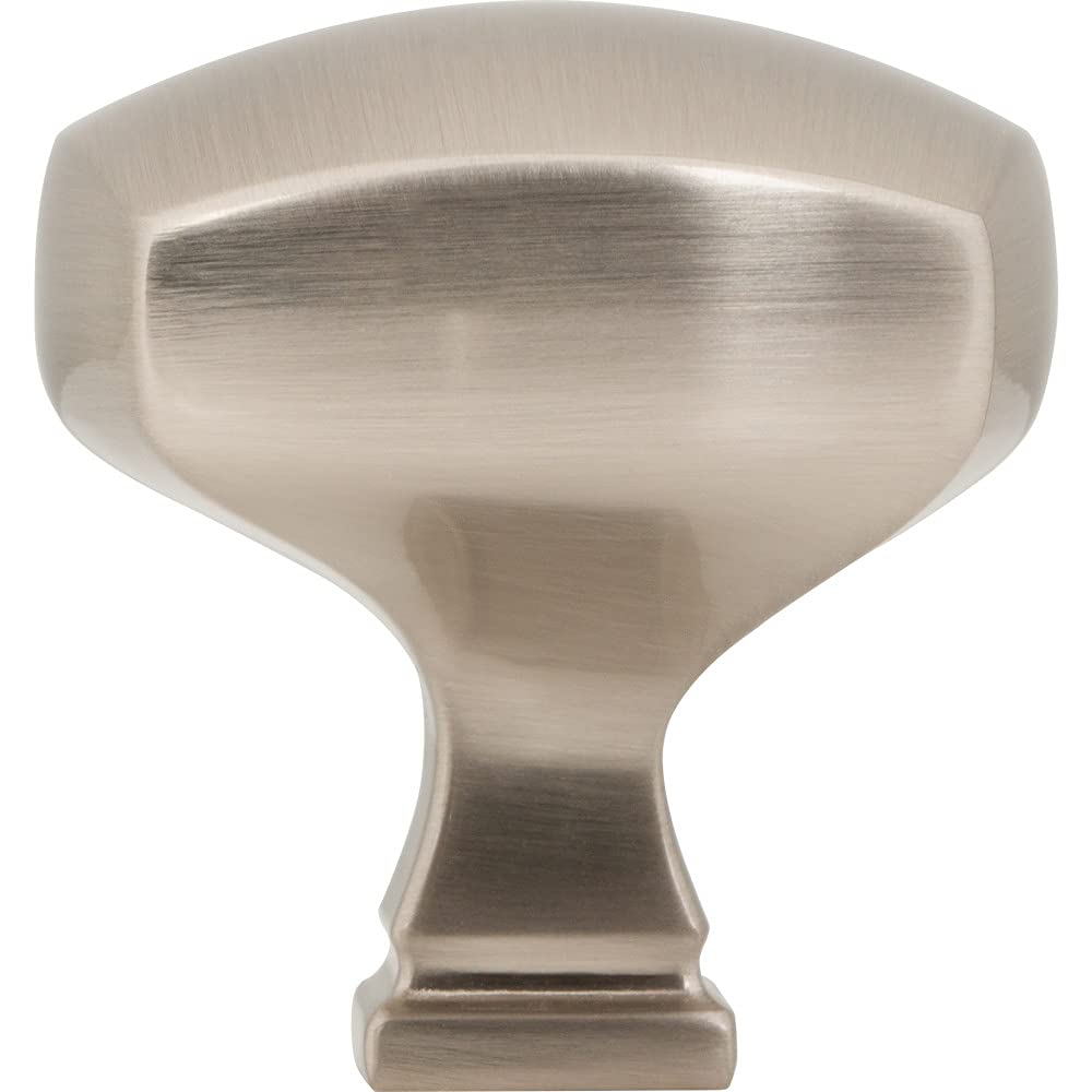 Jeffrey Alexander 278L-SN 1-3/8" Overall Length Satin Nickel Square Audrey Cabinet Knob