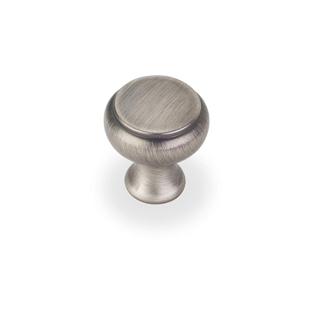 Elements 3898BNBDL 1-3/16" Diameter Brushed Pewter Button Westbury Cabinet Knob