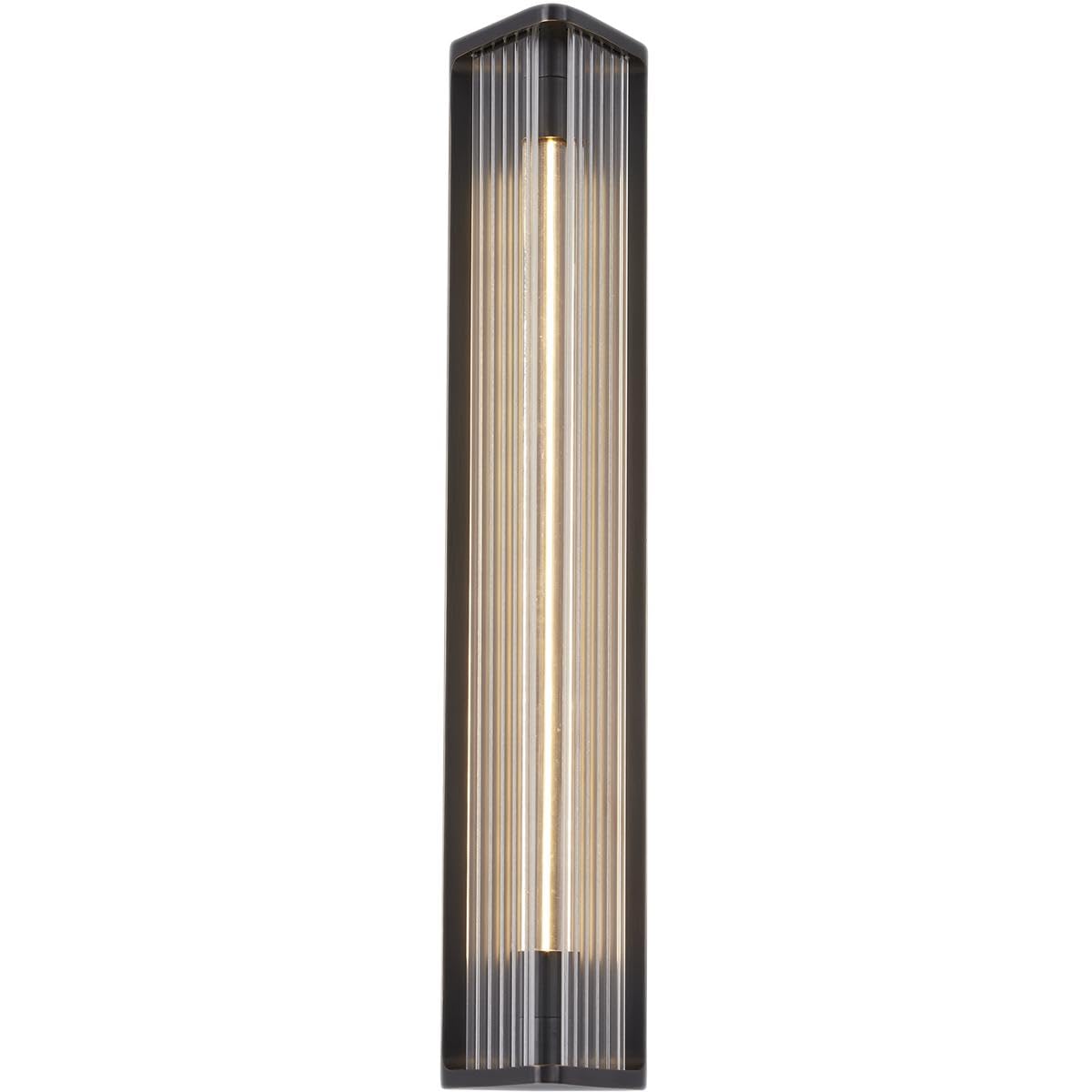 Alora WV339123UBCR SABRE 23" WV URBAN BRONZE CLEAR RIBBED GLASS 8W LED 90 2700K DC LED