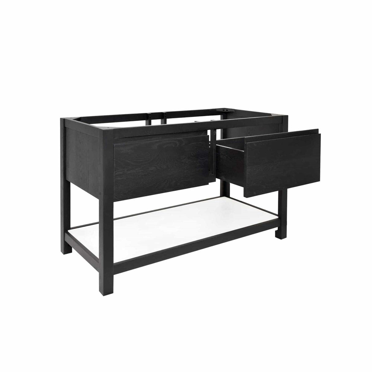 Native Trails 48" Solace Vanity in Midnight Oak with a Pearl Shelf