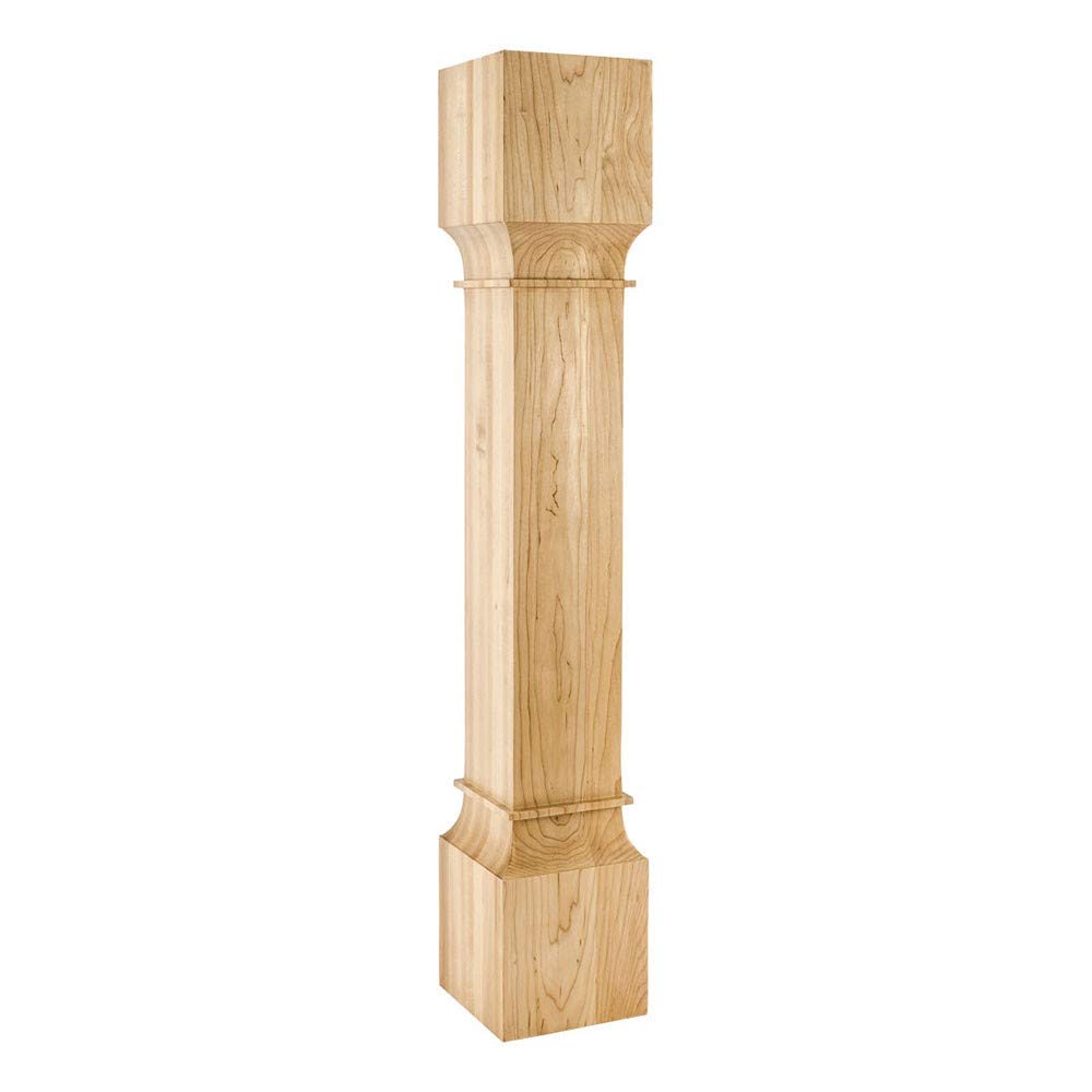 Hardware Resources P35-6-RW 6" W x 6" D x 35-1/2" H Rubberwood Square Post