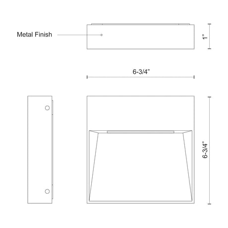 Kuzco EW71309-GY CASA 7" EW Gray 120V ELV LED 3000K 90CRI 21W