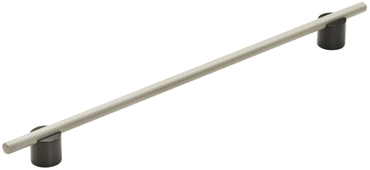 Amerock Cabinet Pull Matte Black/Silver Champagne 12-5/8 inch (320 mm) Center to Center Transcendent 1 Pack Drawer Pull Drawer Handle Cabinet Hardware