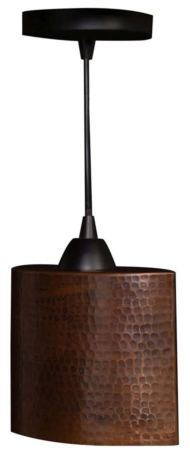 Premier Copper Products Hand Hammered Copper 8" Oval Cylinder Pendant Light