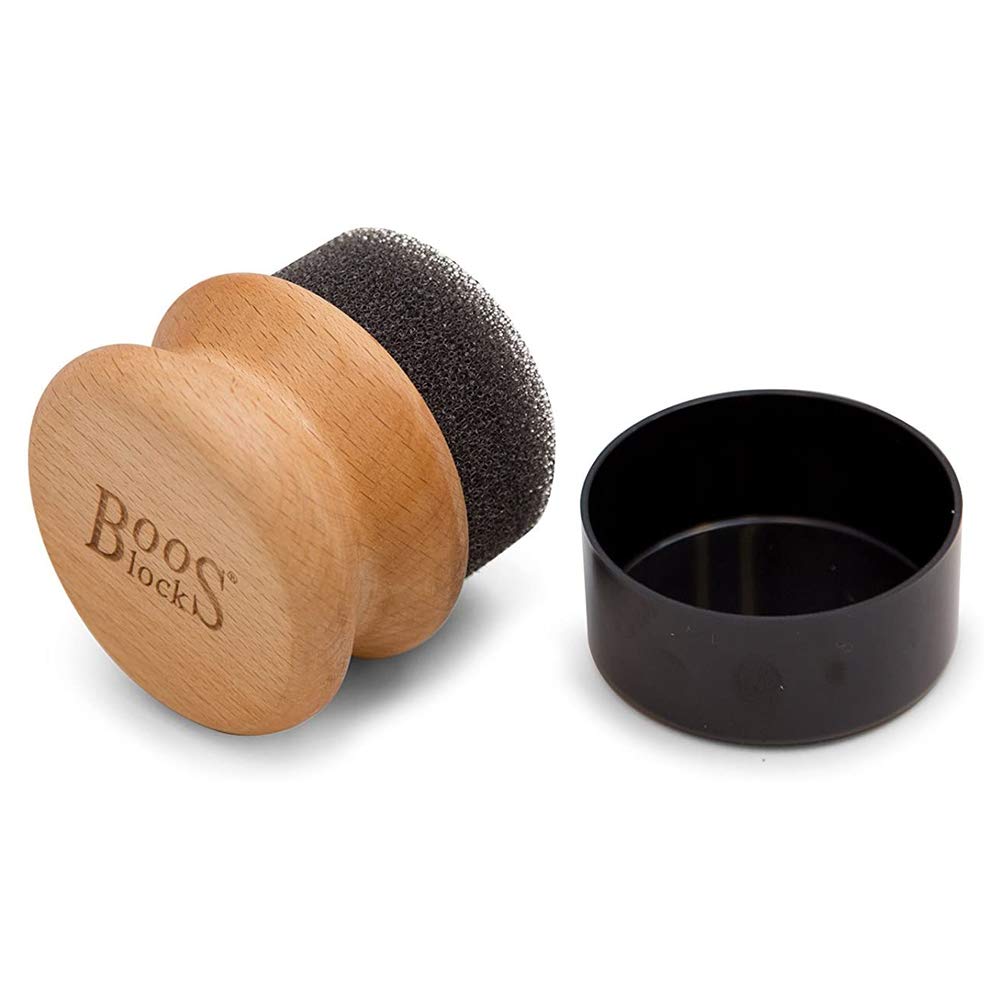 John Boos MYSCRMAPP 3 Piece Cutting Charcuterie Board Care & Maintenance Set with Food Safe Mystery Oil, Cream, and Applicator, Wooden Kitchen Essentials MYS OIL 16OZ/CRM 5OZ/APPLICRND-