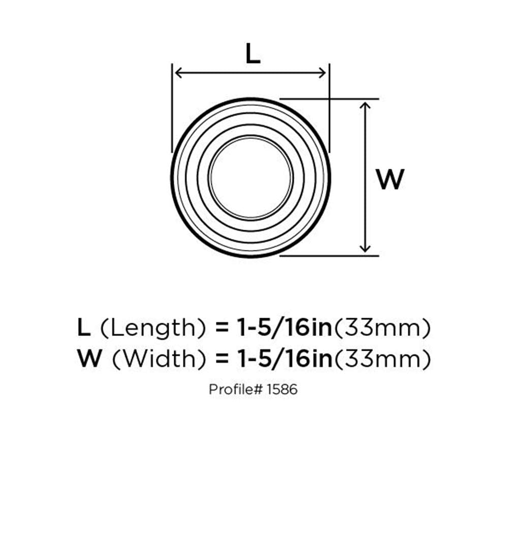 Amerock Cabinet Knob Wrought Iron Dark 1-5/16 inch (33 mm) Diameter Inspirations 1 Pack Drawer Knob Cabinet Hardware