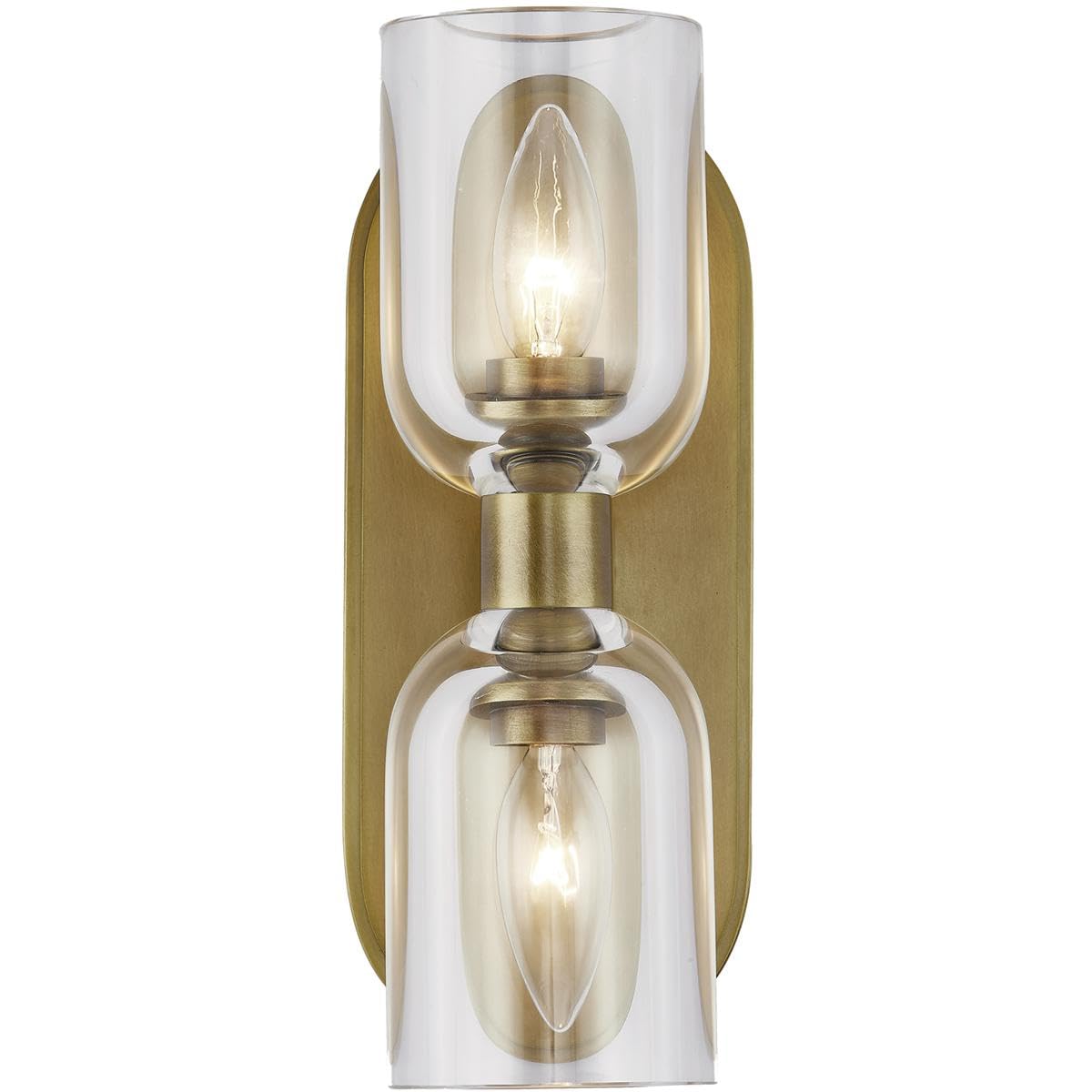 Alora WV338902VBCC LUCIAN 11" WV VINTAGE BRASS CLEAR CRYSTAL 2 X 60W E12