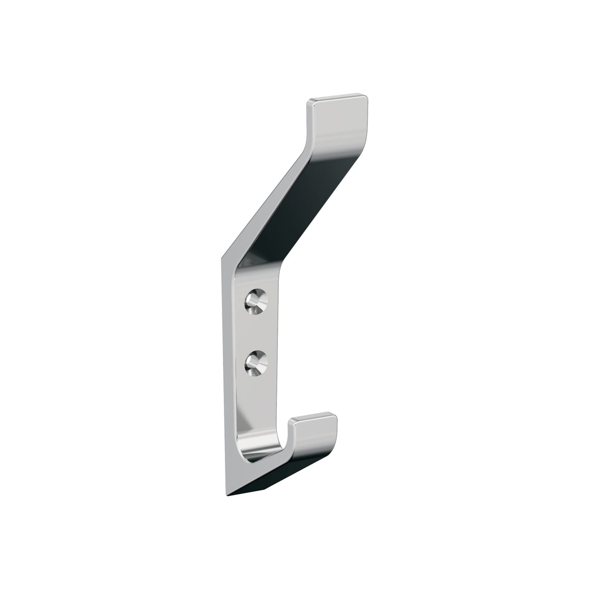 Amerock H3700326 Emerge Double Prong Decorative Wall Hook Polished Chrome Hook for Coats, Hats, Backpacks, Bags Hooks for Bathroom, Bedroom, Closet, Entryway, Laundry Room, Office
