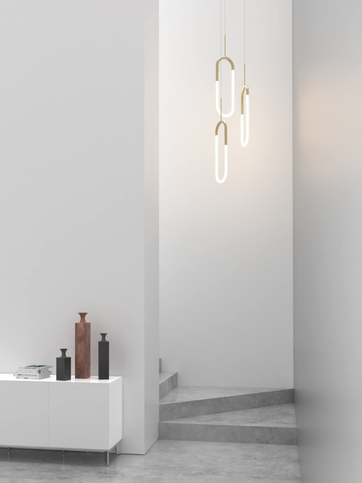 Kuzco MP95103-BG HURON 3 Head MP Brushed Gold 120V TRIAC/ELV LED 3000K 90CRI 30W