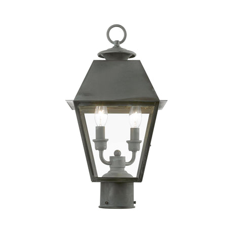 Wentworth 2 Light Outdoor Post Top in Charcoal (27216-61)