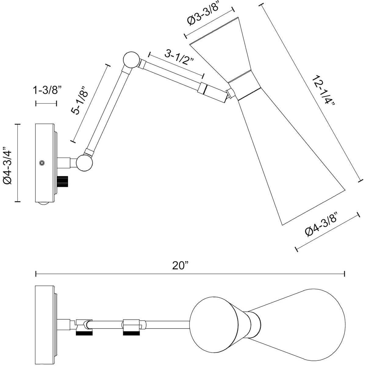 Alora WV574524WHAG BLAKE 5" WV WHITE AGED GOLD 1X60W E26 CONVERTIBLE