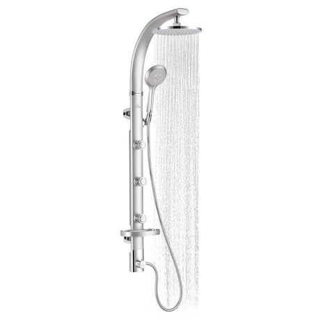 PULSE ShowerSpas 1017-S Bonzai Silver Aluminum Shower System