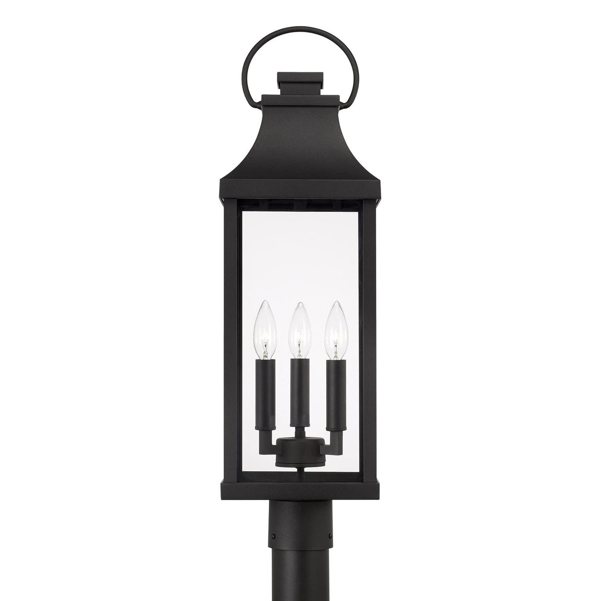 Capital Lighting 946432BK Bradford 3 Light Outdoor Post Lantern Black