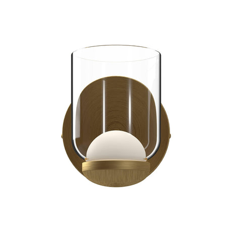 Kuzco WS52505-BG/CL CEDAR 4" WALL SCONCE BRUSHED GOLD CLEAR GLASS 120V ELV LED 3000K 90CRI 6W