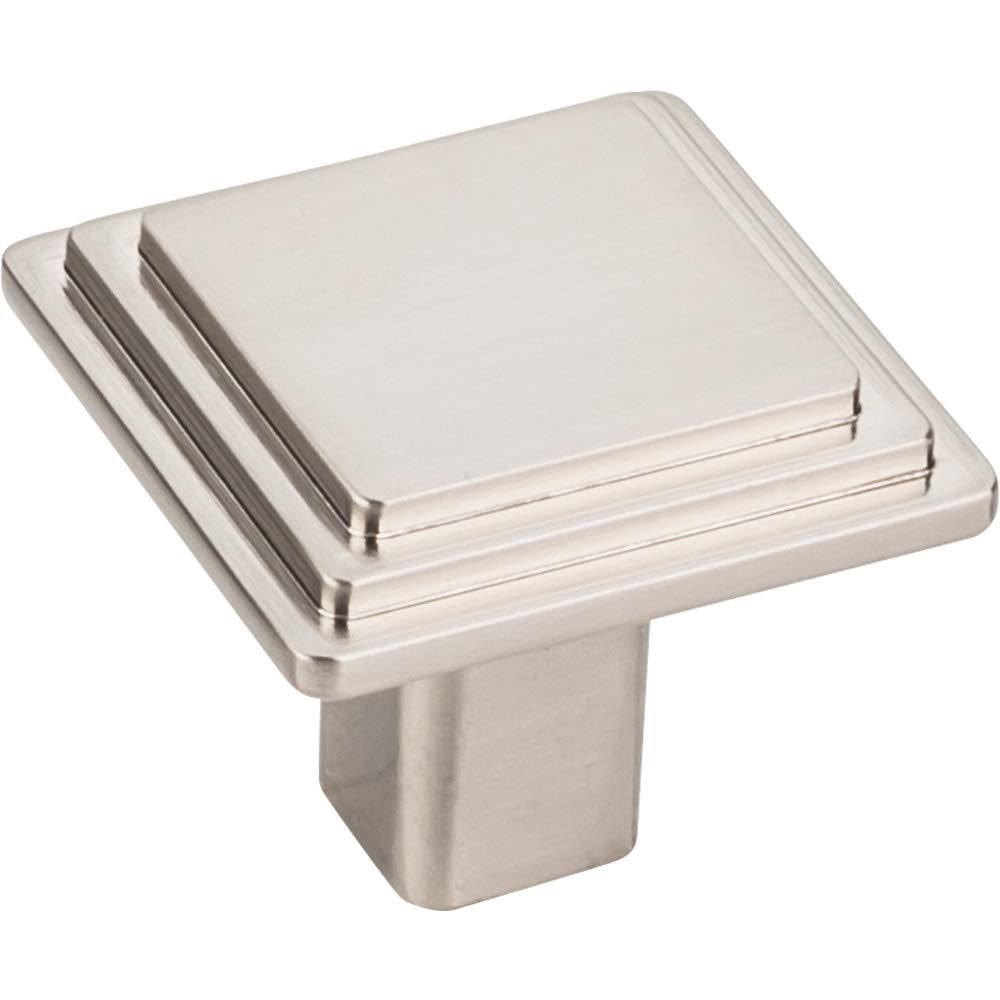 Elements 351L-SN 1-1/4" Overall Length Satin Nickel Square Calloway Cabinet Knob