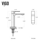 VIGO Norfolk 10.75 inch H Single Hole Single Handle Bathroom Faucet in Brushed Nickel - Vessel Sink Faucet VG03027BN_New