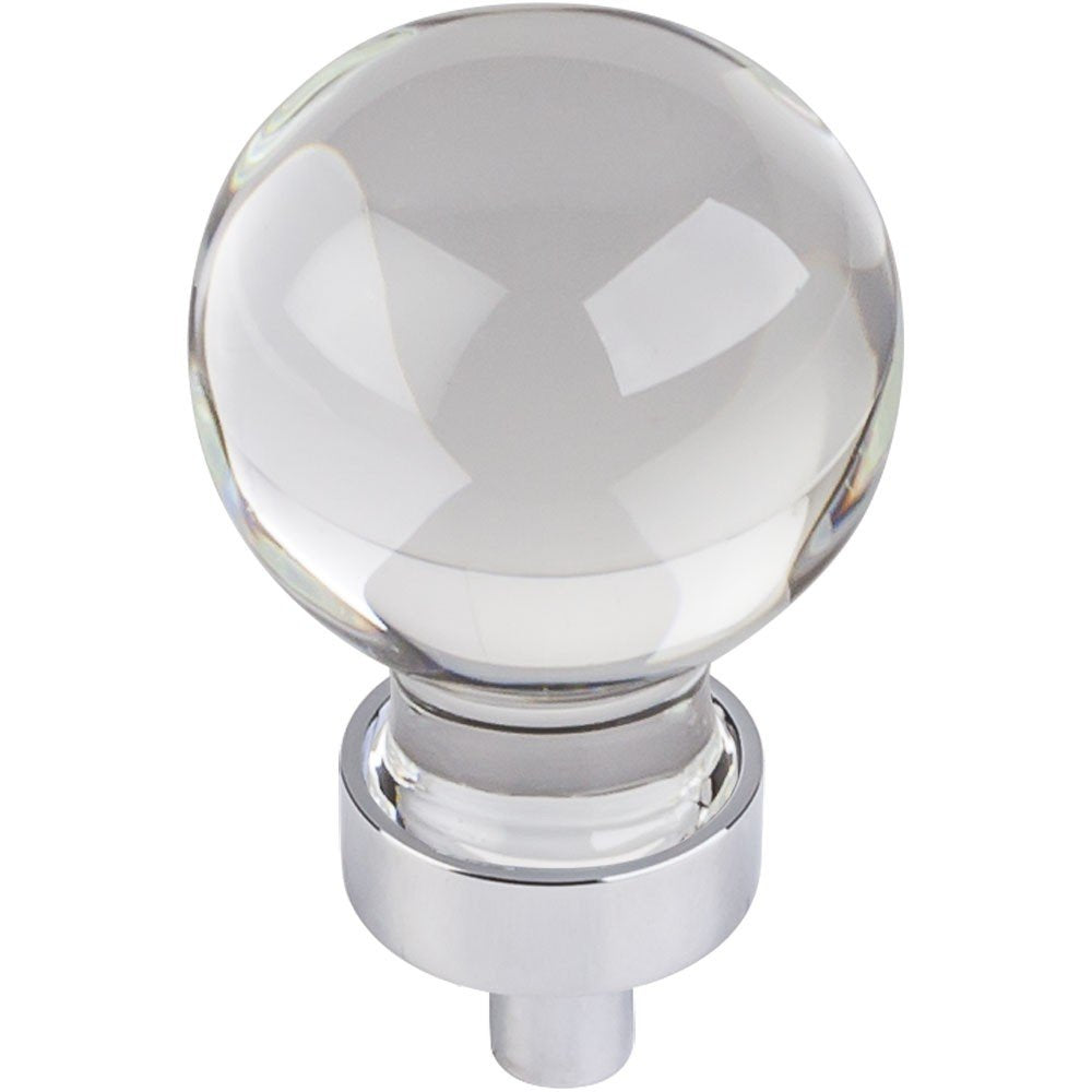 Jeffrey Alexander G130PC 1-1/16" Diameter Polished Chrome Sphere Glass Harlow Cabinet Knob