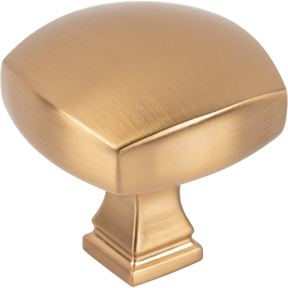 Jeffrey Alexander 278L-SBZ 1-3/8" Overall Length Satin Bronze Square Audrey Cabinet Knob