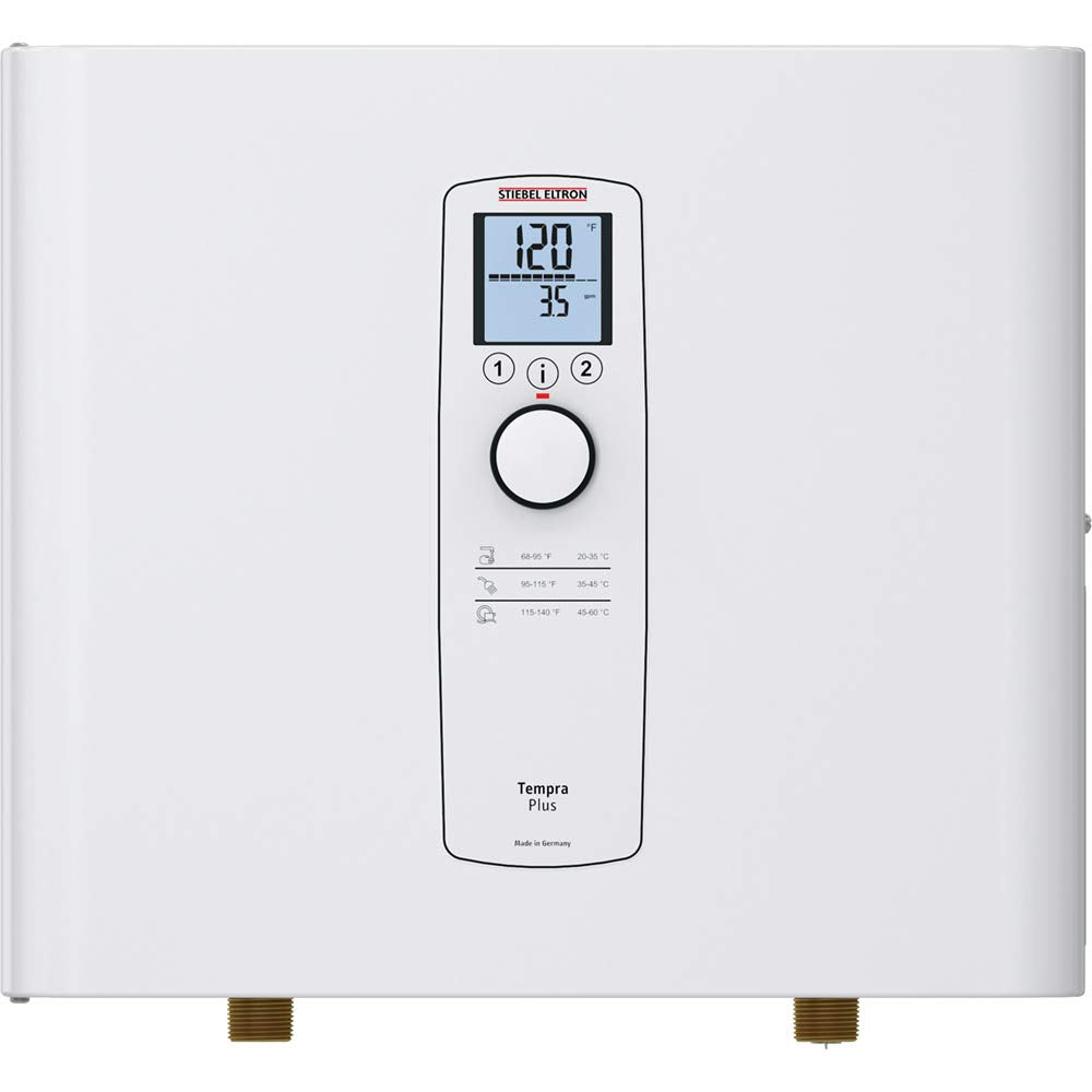 Stiebel Eltron Tankless Heater - Tempra 12 Plus - Electric, On Demand Hot Water, Eco, White