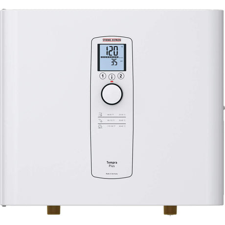 Stiebel Eltron Tankless Water Heater - Tempra 15 Plus - Electric, On Demand Hot Water, Eco, White