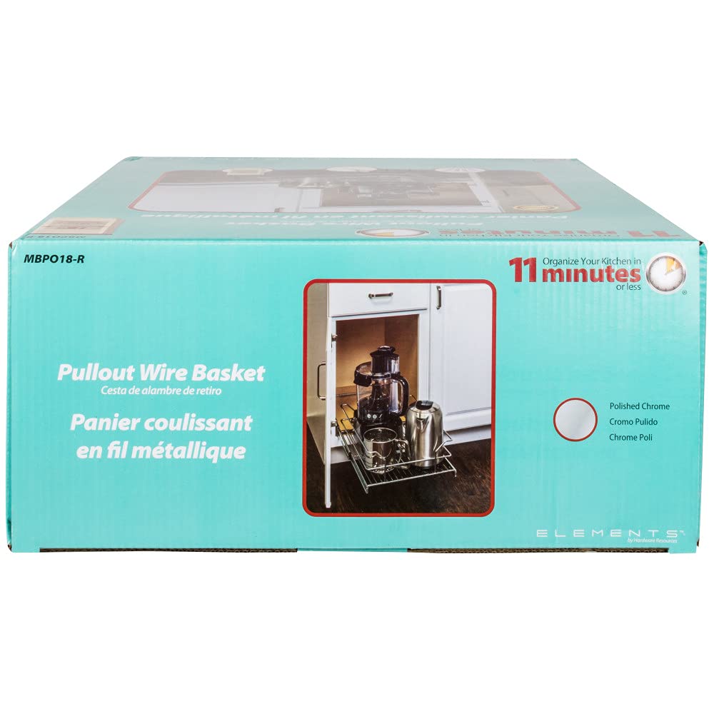 Hardware Resources MBPO18-R 15" Metal Pullout Basket